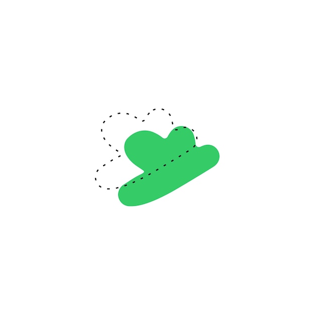 Colección de vectores de elementos del conjunto de manchas verdes