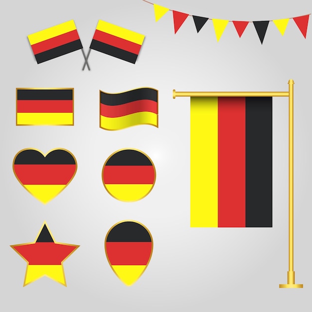 Colección de vectores de emblemas e iconos de la bandera de Bélgica en diferentes formas vector de Bélgica