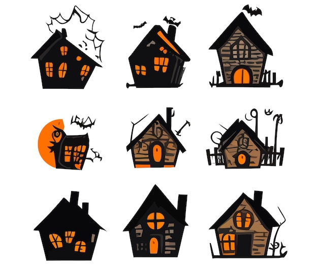 Vector colección de vectores de halloween set estilo dibujado a mano