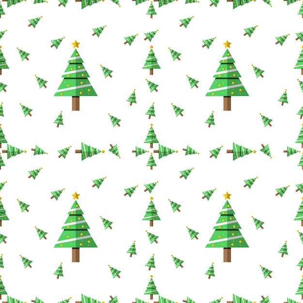 Colección de vectores de ilustración de árboles de navidad planos