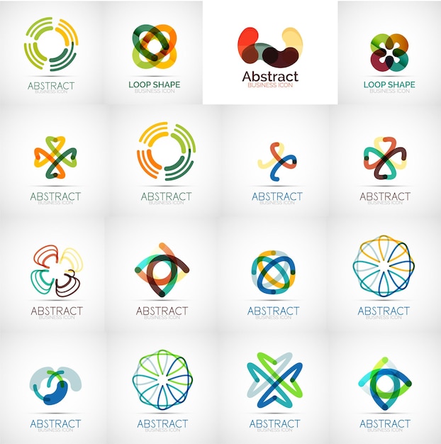 Colección de vectores de logotipo de empresa abstracta