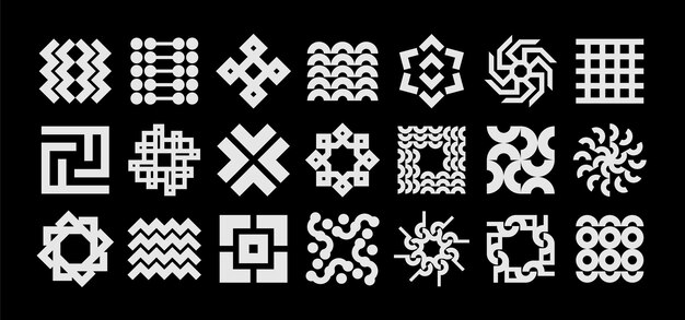 Colección de vectores de logotipos de formas abstractas de línea de lujo