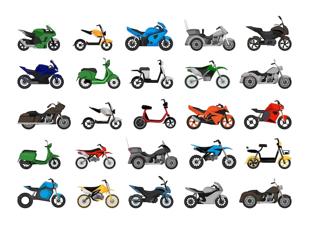 Colección de vectores de motocicletas