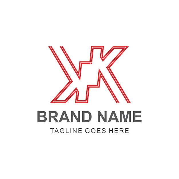 Colección de vectores de plantillas de logotipo k
