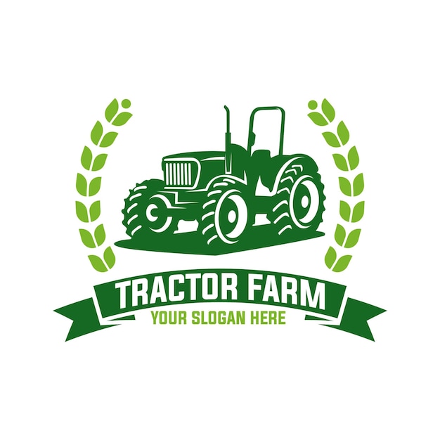 Colección de vectores de plantillas de logotipos de tractores y explotaciones