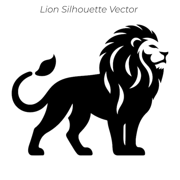 Colección de vectores de silueta de león