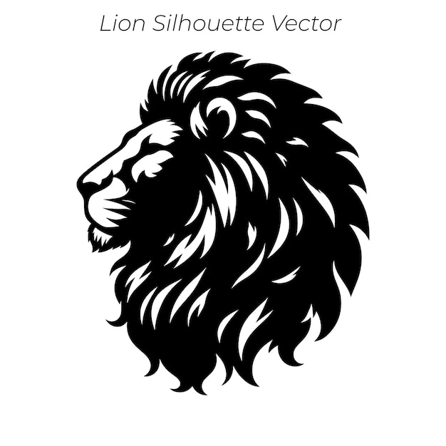 Colección de vectores de silueta de león