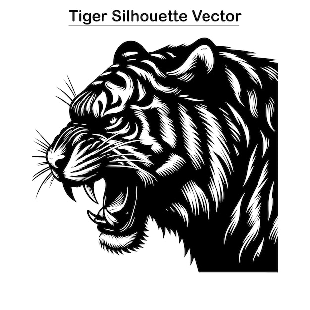 Colección de vectores de silueta de tigre
