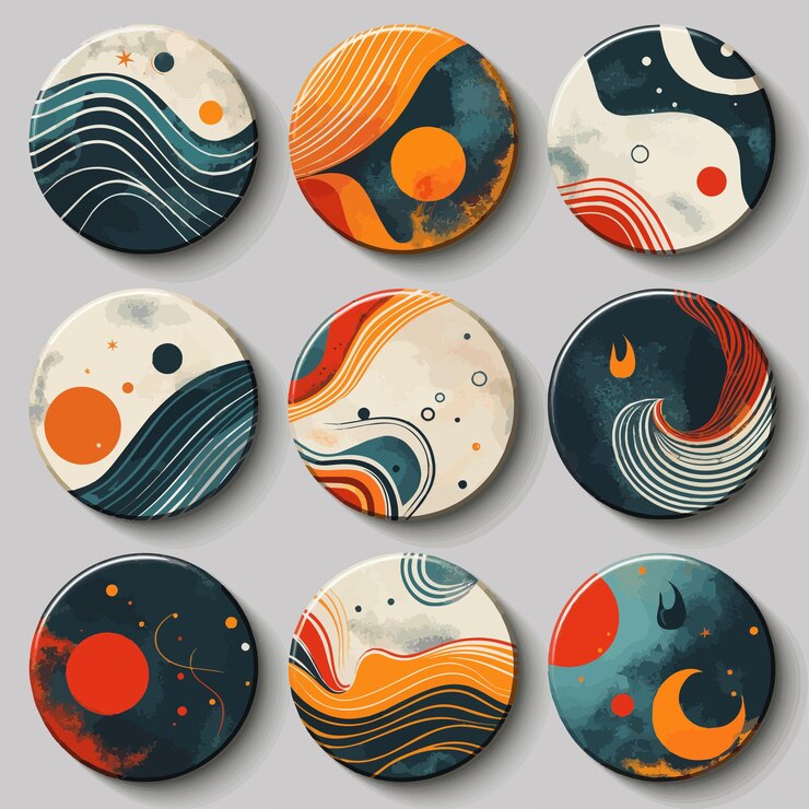 Vector una colección vectorial de círculos con diferentes colores