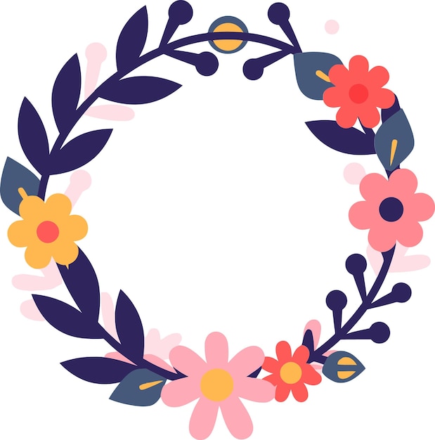 Colección vectorial de coronas de encanto rústico armonía elegancia estacional digital coronas vectorializadas