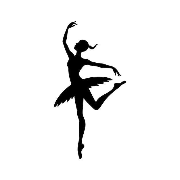 colección vectorial de diferentes siluetas de bailarines sobre un fondo blanco