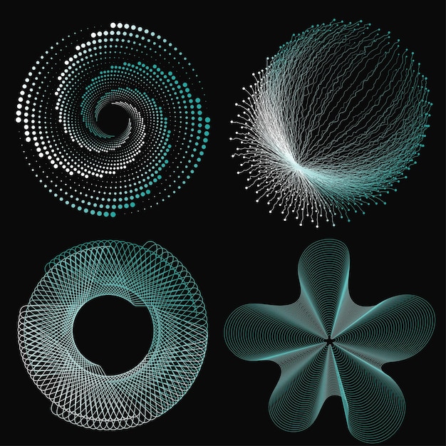 Colección vectorial de elementos geométricos abstractos