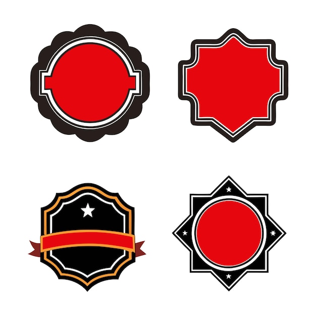 Colección vectorial de la etiqueta de la insignia de starbust para la venta promoción de fondo blanco