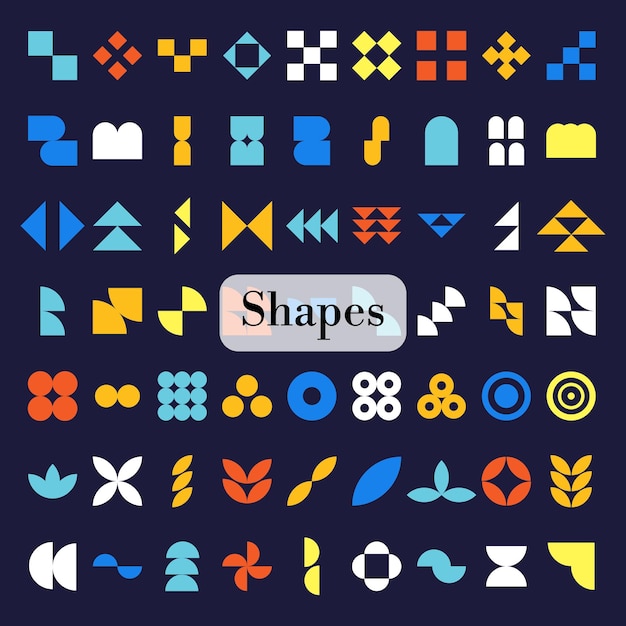 colección vectorial de formas geométricas