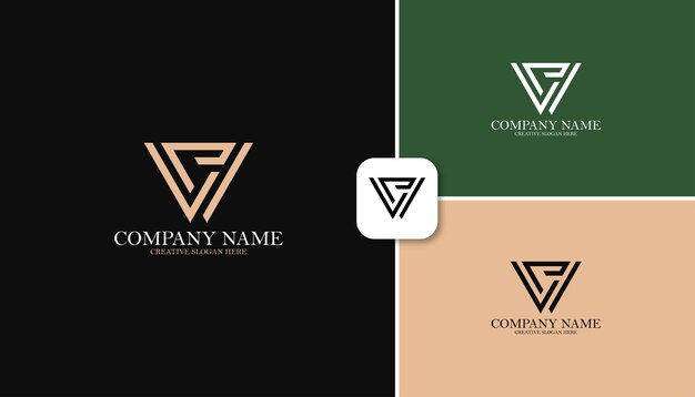 colección vectorial de logotipos comerciales abstractos