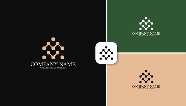 Colección vectorial de logotipos comerciales abstractos
