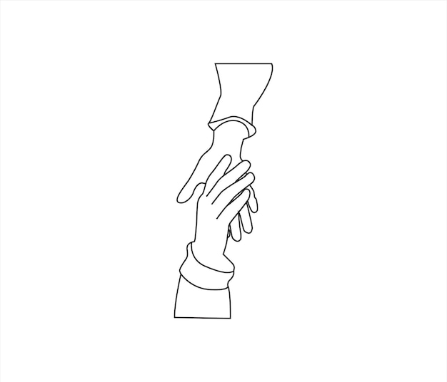 colección vectorial de mano que sostiene la mano ilustración de arte de línea