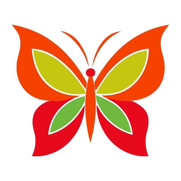 colección vectorial de mariposas coloridas aisladas en fondo blanco
