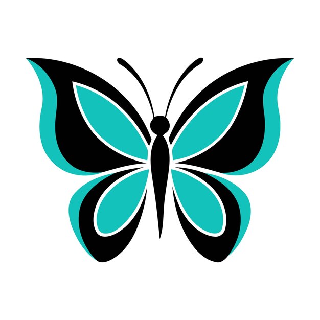 colección vectorial de mariposas coloridas aisladas en fondo blanco