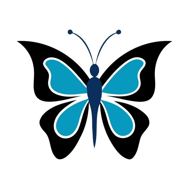 colección vectorial de mariposas coloridas aisladas en fondo blanco
