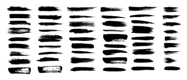 Colección vectorial de pinceles Elementos Grunge Pinceles de tinta Pincel de pintura Líneas grunge