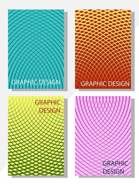 Colección vectorial de portadas con un diseño geométrico simple para libros, folletos y folletosxA