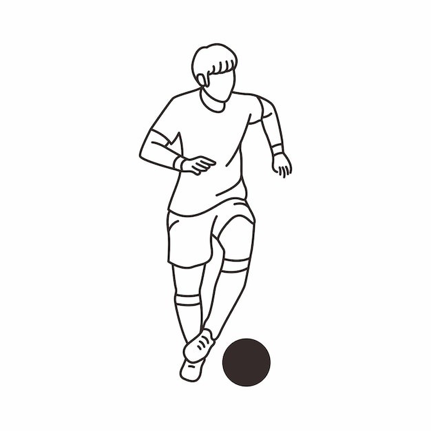 Colección vectorial de poses de jugadores de fútbol 2