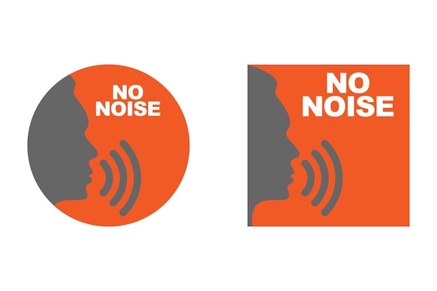 colección vectorial sin ruido silenciar sin sonido no hablar para varias plantillas