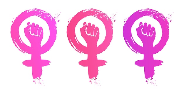 Colección vectorial del símbolo del feminismo