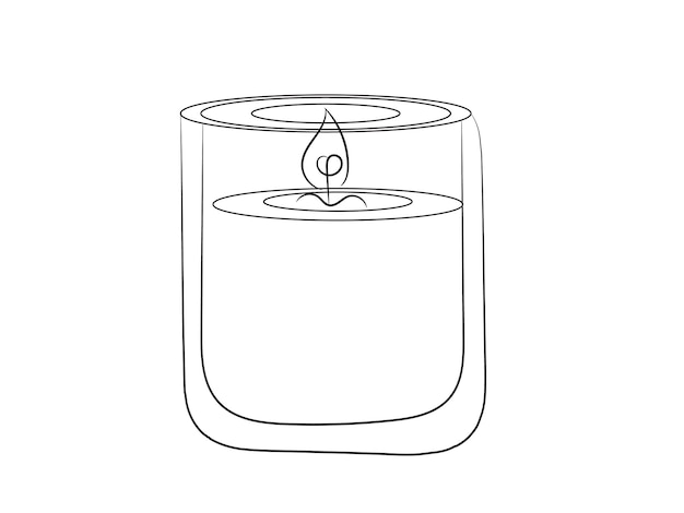 Colección de velas de Navidad dibujadas a mano