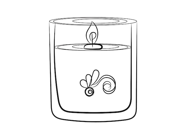 Colección de velas de Navidad dibujadas a mano
