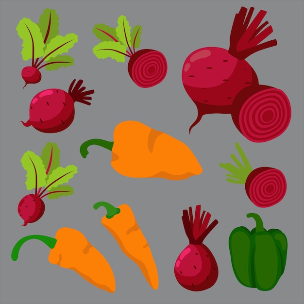 Vector colección de verduras