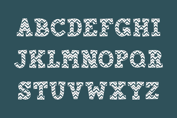 Vector colección versátil de letras del alfabeto ornamental para diversos usos
