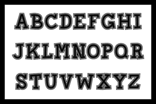 Colección versátil de letras del alfabeto Super Stitch para diversos usos