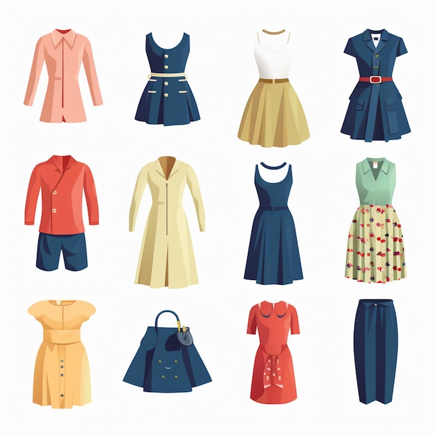 una colección de vestidos incluyendo uno que dice niñas