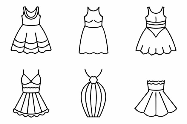 una colección de vestidos que incluye vestidos vestidos y vestidos