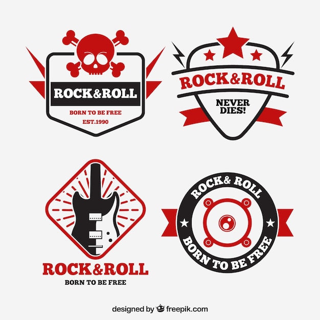Colección vintage de logos de rock
