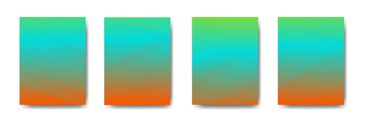 Vector la colección de volantes coloridos de portada de fondo degradado se utiliza para carteles de fondo, pancartas