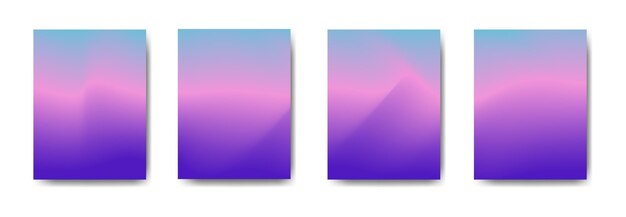La colección de volantes coloridos de portada de fondo degradado se utiliza para carteles de fondo, pancartas