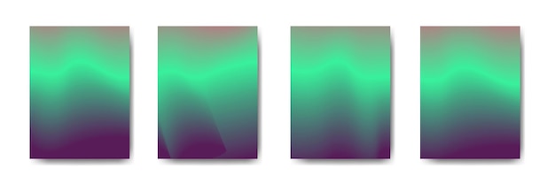 La colección de volantes coloridos de portada de fondo degradado se utiliza para carteles de fondo, pancartas