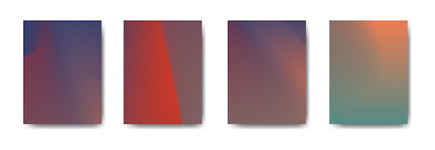 La colección de volantes coloridos de portada de fondo degradado se utiliza para carteles de fondo, pancartas