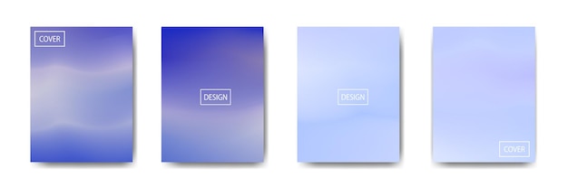 La colección de volantes coloridos de portada de fondo degradado se utiliza para carteles de fondo, pancartas