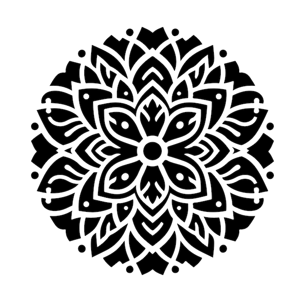 Colecciones decoración de mandala dibujada a mano en ornamento de garabateo oriental étnico Vector de silueta