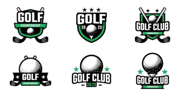 Colecciones deportivas de golf con insignia o emblema