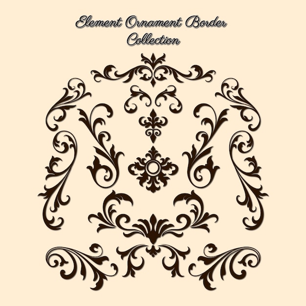 Colecciones de elementos de borde de Ornamen