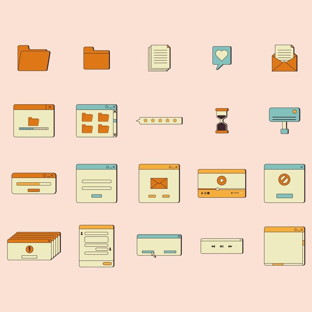Colecciones de escritorio Retro Vaporwave