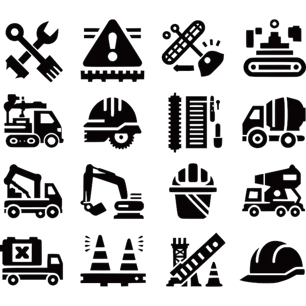 Colecciones de iconos de construcción Conjunto