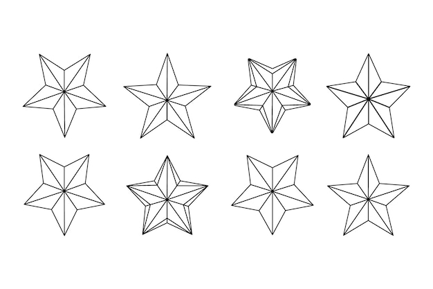 Colecciones de iconos de estrellas doradas de gradiente dorado icono de estrellas dorado brillante