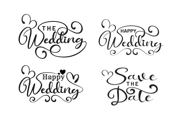 Colecciones de letras de boda feliz