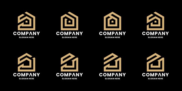 Colecciones de logotipos de casas modernas para su empresa
